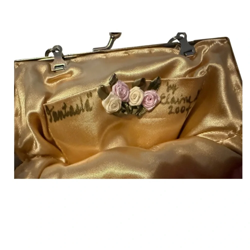Hand-Beaded Fantasia Clutch Signed Elaine D Vintage 2004 One-of-a-Kind like new